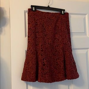 Burgundy lace skirt, worn once or twice super cute